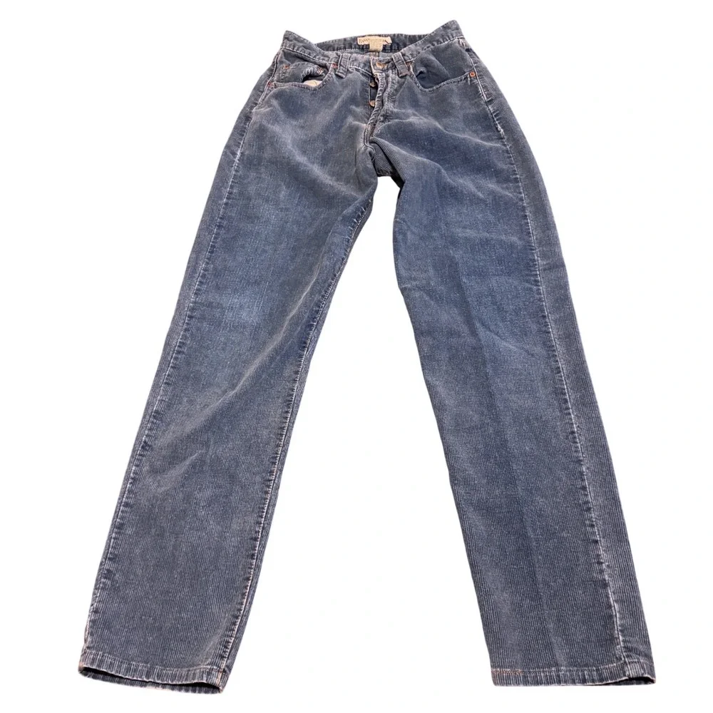 Vintage 1980s Banana Republic Blue Corduroy Pants Straight Leg 29x32 Classic